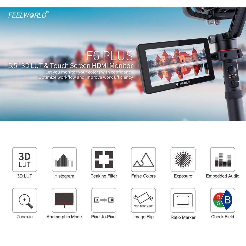 Amazon.com : FEELWORLD F6 Plus 5.5 Inch On-Camera Field Monitor
